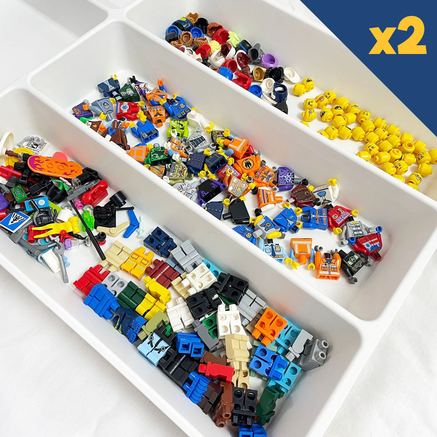 Build-A-Minifigure Package (x100 Minifigures of Parts) BULK For Tr