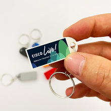 Load image into Gallery viewer, Build Your Own Keyrings/keychains for - Branded Corporate & Events - Rectangular Logo Format