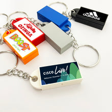 Load image into Gallery viewer, Build Your Own Keyrings/keychains for - Branded Corporate & Events - Rectangular Logo Format