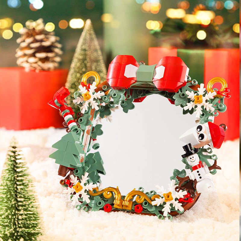 Christmas Wreath & Mirror Set