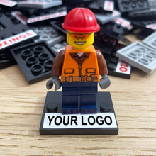 Load image into Gallery viewer, Branded Display Plates 3x4 - Fits LEGO® Minifigures, For Corporates & Events
