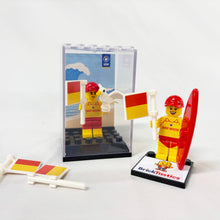 Load image into Gallery viewer, *Custom Upgrade* - Branded Flags - Corporate Gift - Branded with your LOGO/ART - For use with LEGO® Minifigures