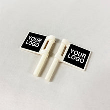 Load image into Gallery viewer, *Custom Upgrade* - Branded Flags - Corporate Gift - Branded with your LOGO/ART - For use with LEGO® Minifigures