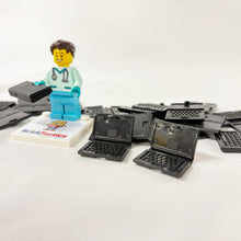 Load image into Gallery viewer, *Custom Upgrade* - Branded Black Laptop - Corporate Gift - Branded with your LOGO/ART - For use with LEGO® Minifigures