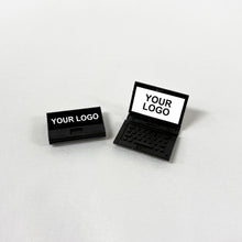 Load image into Gallery viewer, *Custom Upgrade* - Branded Black Laptop - Corporate Gift - Branded with your LOGO/ART - For use with LEGO® Minifigures