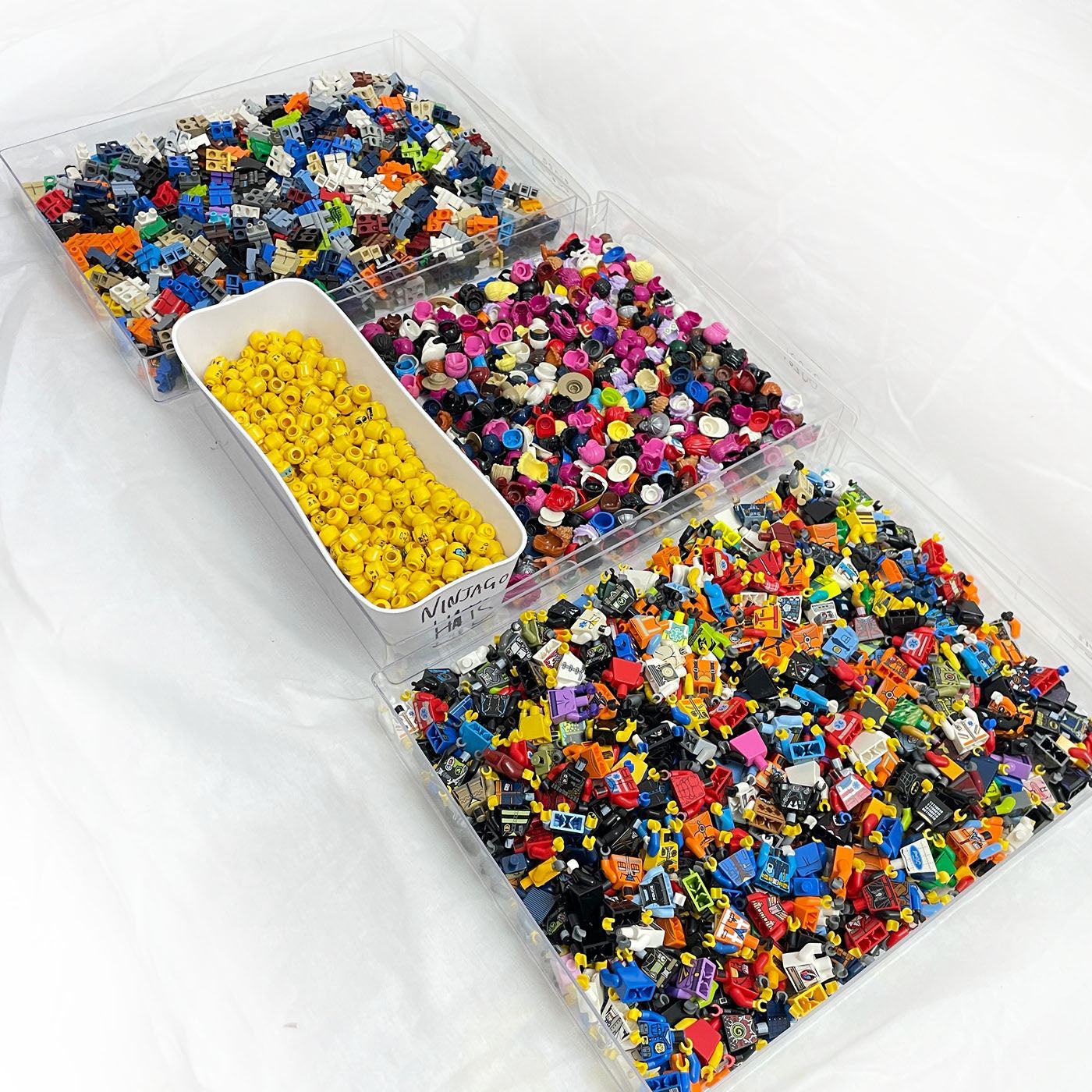 Build-A-Minifigure Package (x500 Minifigures of Parts) BULK For Tr