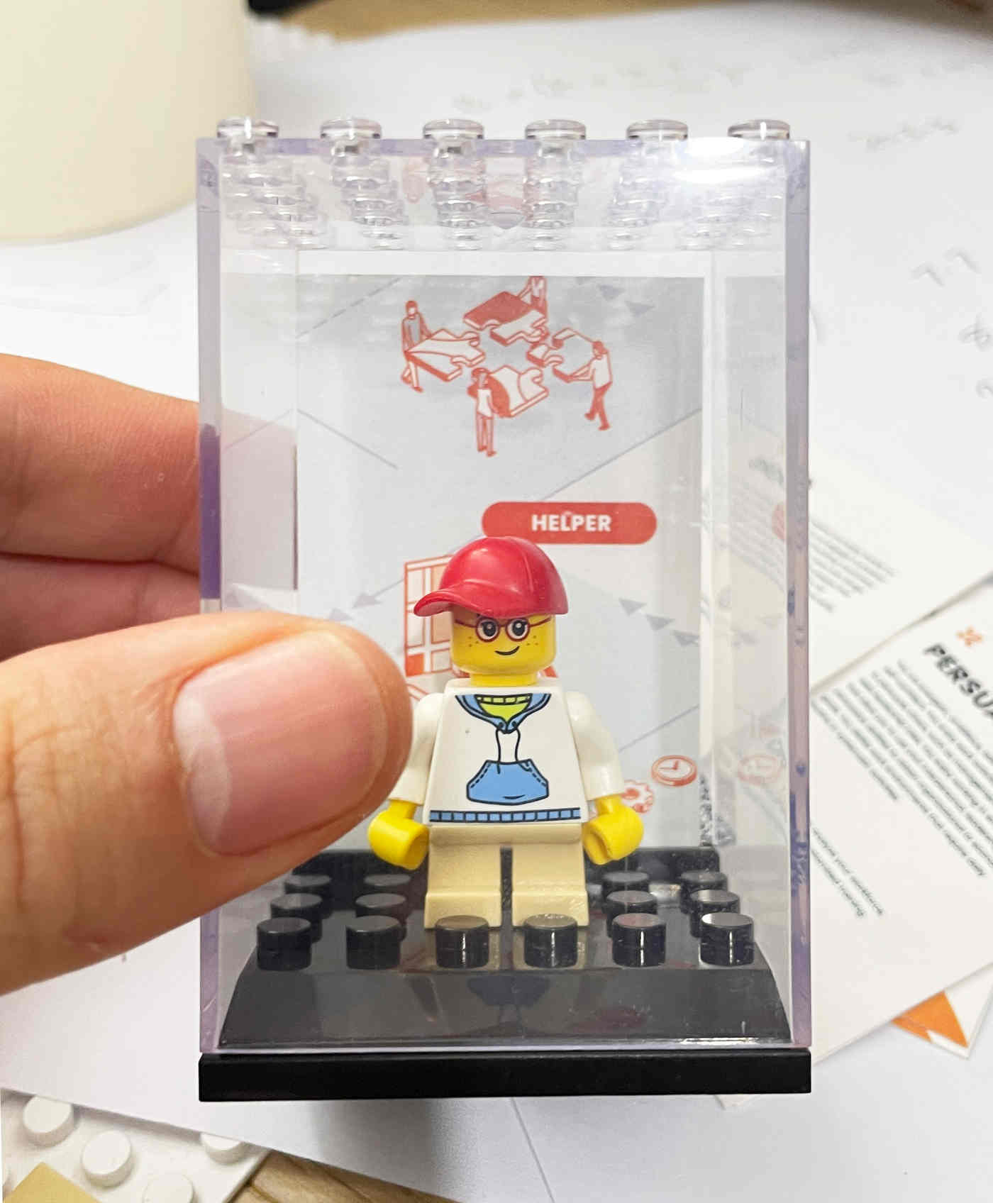 Display Cases For Minifigures - Stackable and with branding features - Unbranded