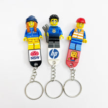 Load image into Gallery viewer, Build Your Own - All-In-One Branded Minifigure Keyrings/keychains Package - For Corporate & Events