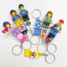 Load image into Gallery viewer, Build Your Own - All-In-One Branded Minifigure Keyrings/keychains Package - For Corporate & Events
