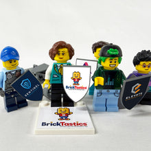 Load image into Gallery viewer, *Custom Upgrade* - Branded Shield - Corporate Gift - Branded with your LOGO/ART - For use with LEGO® Minifigures