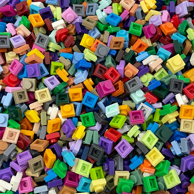 1 x 1 Plates - 150 Pieces - Choose Your Colours - Unbranded