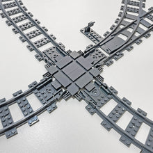 Load image into Gallery viewer, Train Tracks 4-way Crossing Junction with Flexible Railway Track ends - Unbranded Bricks