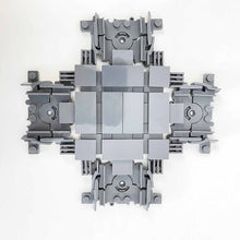 Load image into Gallery viewer, Train Tracks 4-way Crossing Junction with Flexible Railway Track ends - Unbranded Bricks