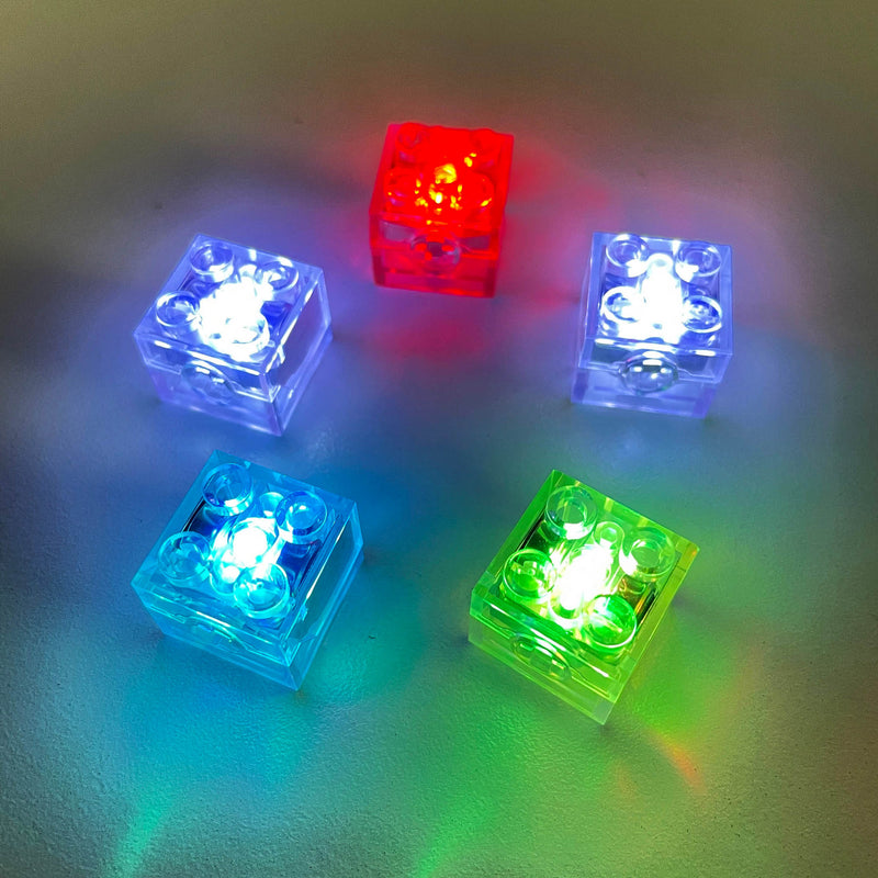 2X2 LED Light Bricks - 3 Styles - x5 Pc's - Unbranded