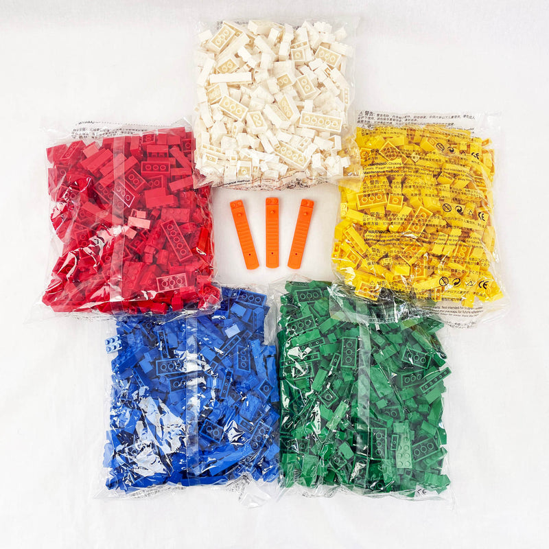 Basic Bricks School & Group Pack (2.5KG)- Small (2300 pcs) - Unbranded