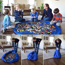 Load image into Gallery viewer, Portable Toy Storage Bag/Mat - light weight- LEGO® & Bricks Clean-up Solutions