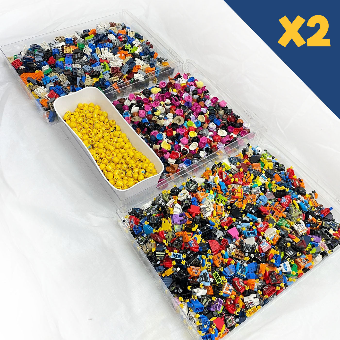 Build-A-Minifigure Package (x1000 Minifigures of Parts) - BULK - For Trade Shows, Events, Weddings, Birthdays and more