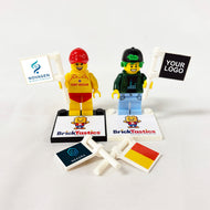 *Custom Upgrade* - Branded Flags - Corporate Gift - Branded with your LOGO/ART - For use with LEGO® Minifigures