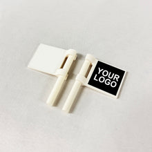 Load image into Gallery viewer, *Custom Upgrade* - Branded Flags - Corporate Gift - Branded with your LOGO/ART - For use with LEGO® Minifigures
