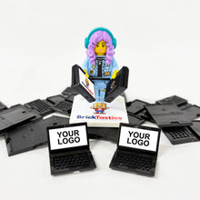 Load image into Gallery viewer, *Custom Upgrade* - Branded Black Laptop - Corporate Gift - Branded with your LOGO/ART - For use with LEGO® Minifigures
