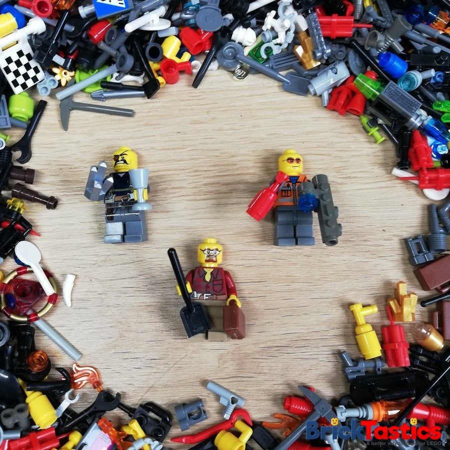 City Theme - Minifigure Accessories/Items Pack x25/50/100 Pcs