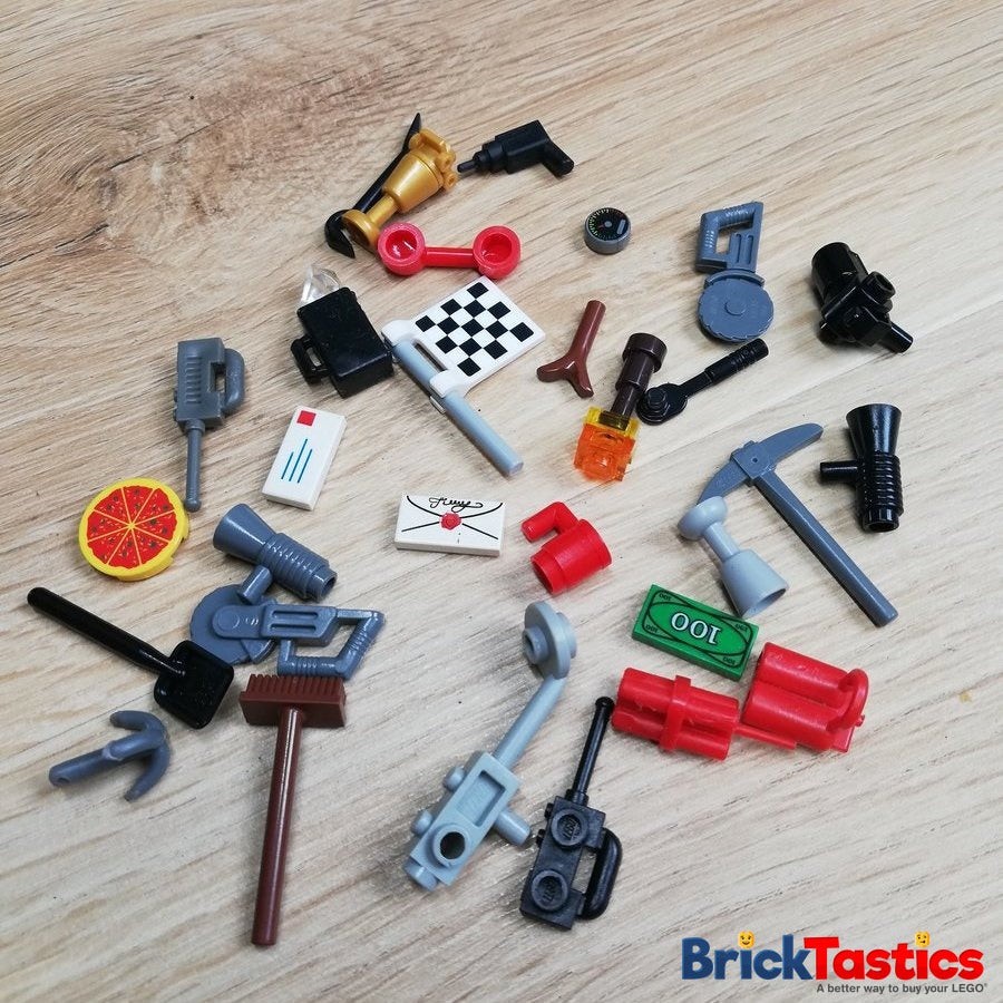 City Theme - Minifigure Accessories/Items Pack x25/50/100 Pcs