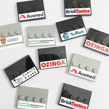 Load image into Gallery viewer, Branded display plates - Fits LEGO® Minifigures, For Corporates &amp; Events
