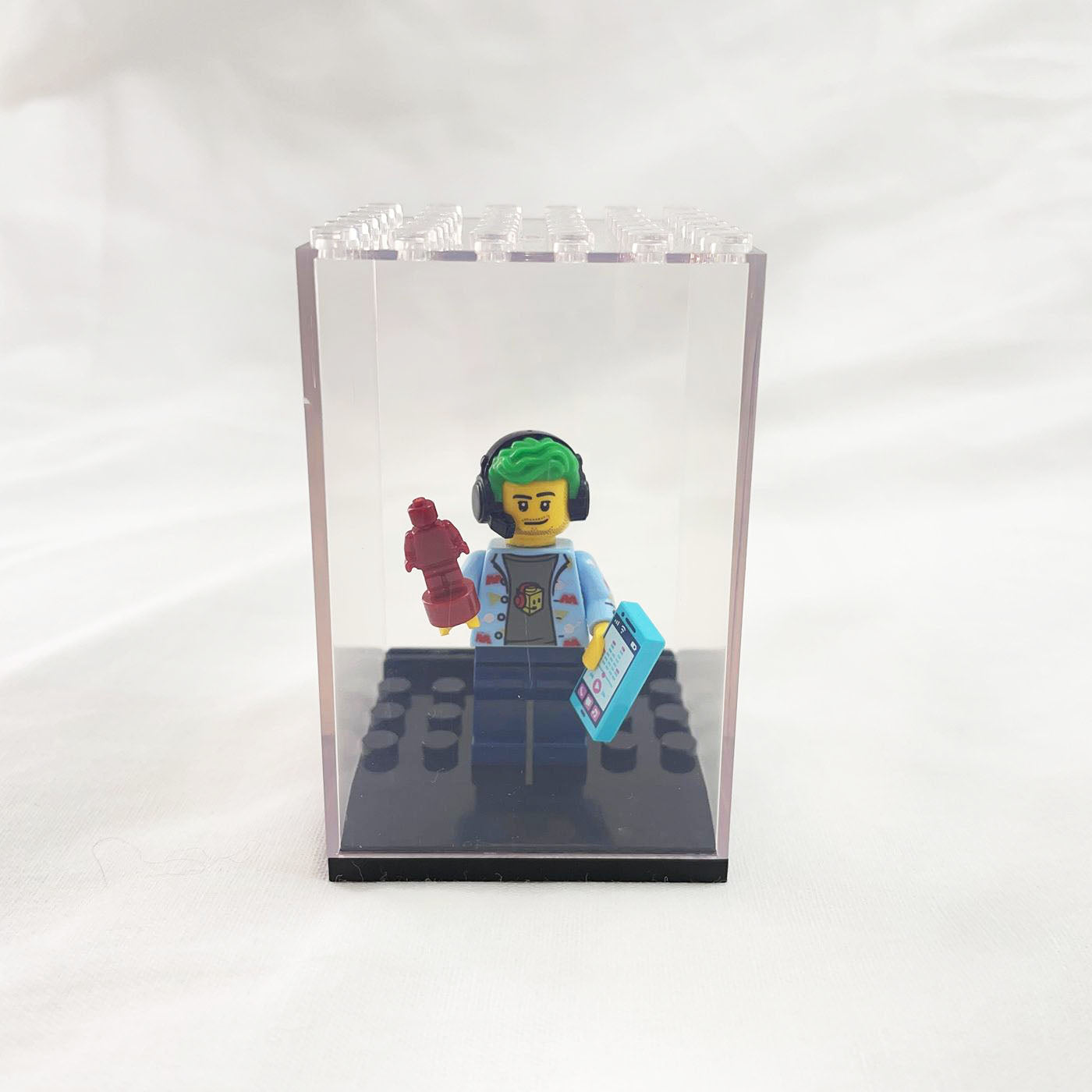 Display Cases For Minifigures - Stackable and with branding features  - Unbranded