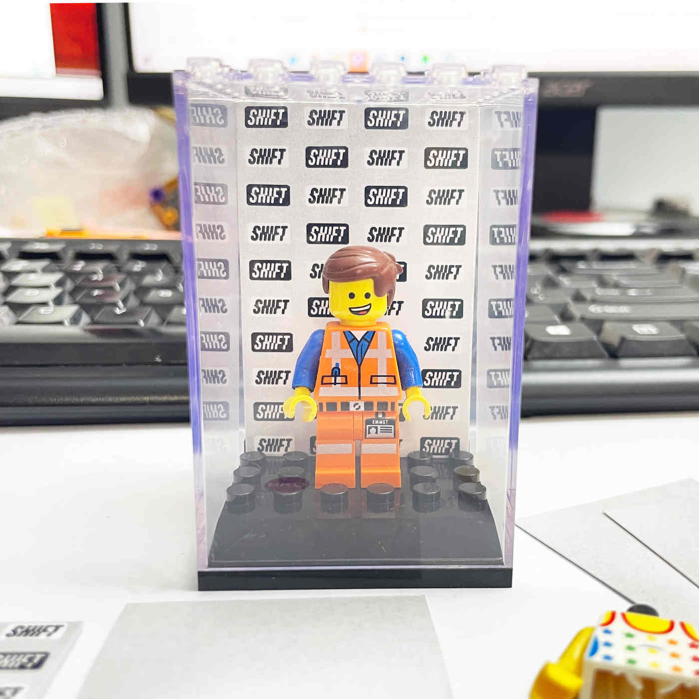 Display Cases For Minifigures - Stackable and with branding features  - Unbranded