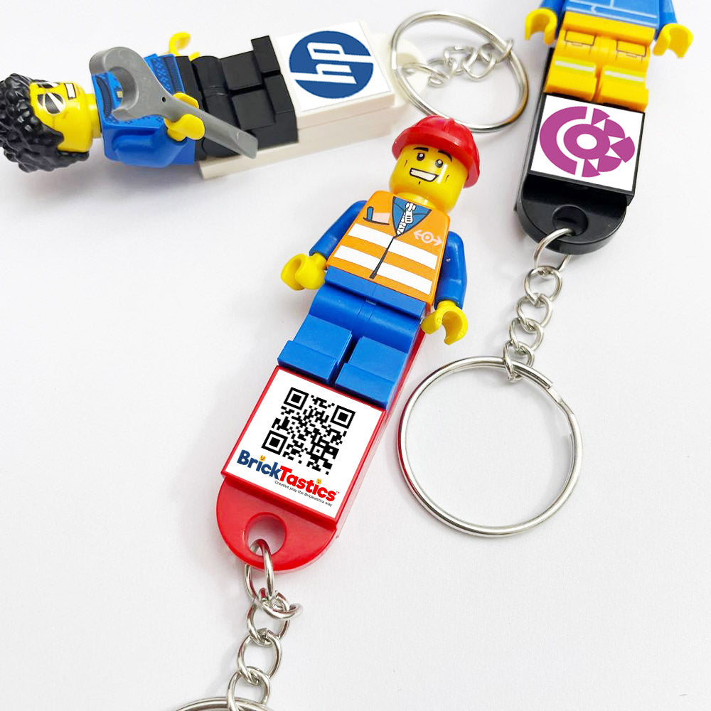 Build Your Own - All-In-One Branded Minifigure Keyrings/keychains Package - For Corporate & Events