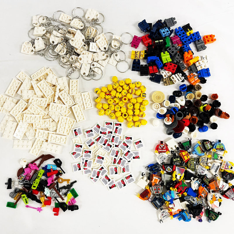 Build Your Own - All-In-One Branded Minifigure Keyrings/keychains Package - For Corporate & Events