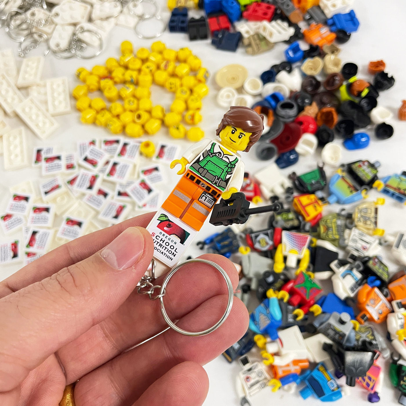 Build Your Own - All-In-One Branded Minifigure Keyrings/keychains Package - For Corporate & Events