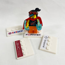 Load image into Gallery viewer, Branded Display Plates 3x4 - Fits LEGO® Minifigures, For Corporates &amp; Events
