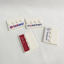 Load image into Gallery viewer, Branded Display Plates 3x4 - Fits LEGO® Minifigures, For Corporates &amp; Events
