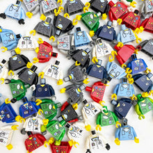 Load image into Gallery viewer, *Custom Upgrade* Medical, Health, Hospital Torso Decals - Printed &amp; Applied to your  build-a-figure package LEGO® Minifigures
