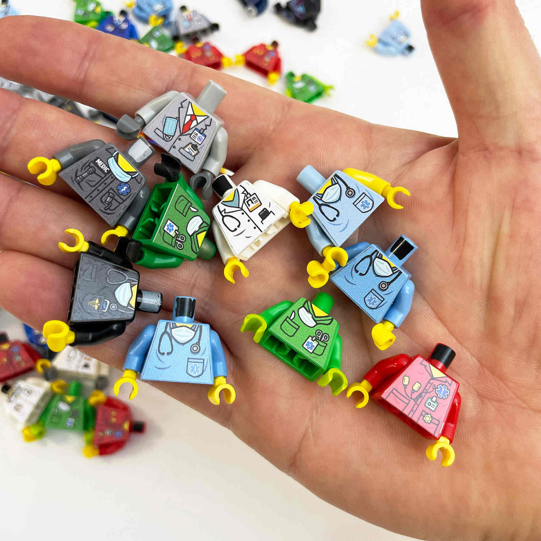 *Custom Upgrade* Medical, Health, Hospital Torso Decals - Printed & Applied to your  build-a-figure package LEGO® Minifigures