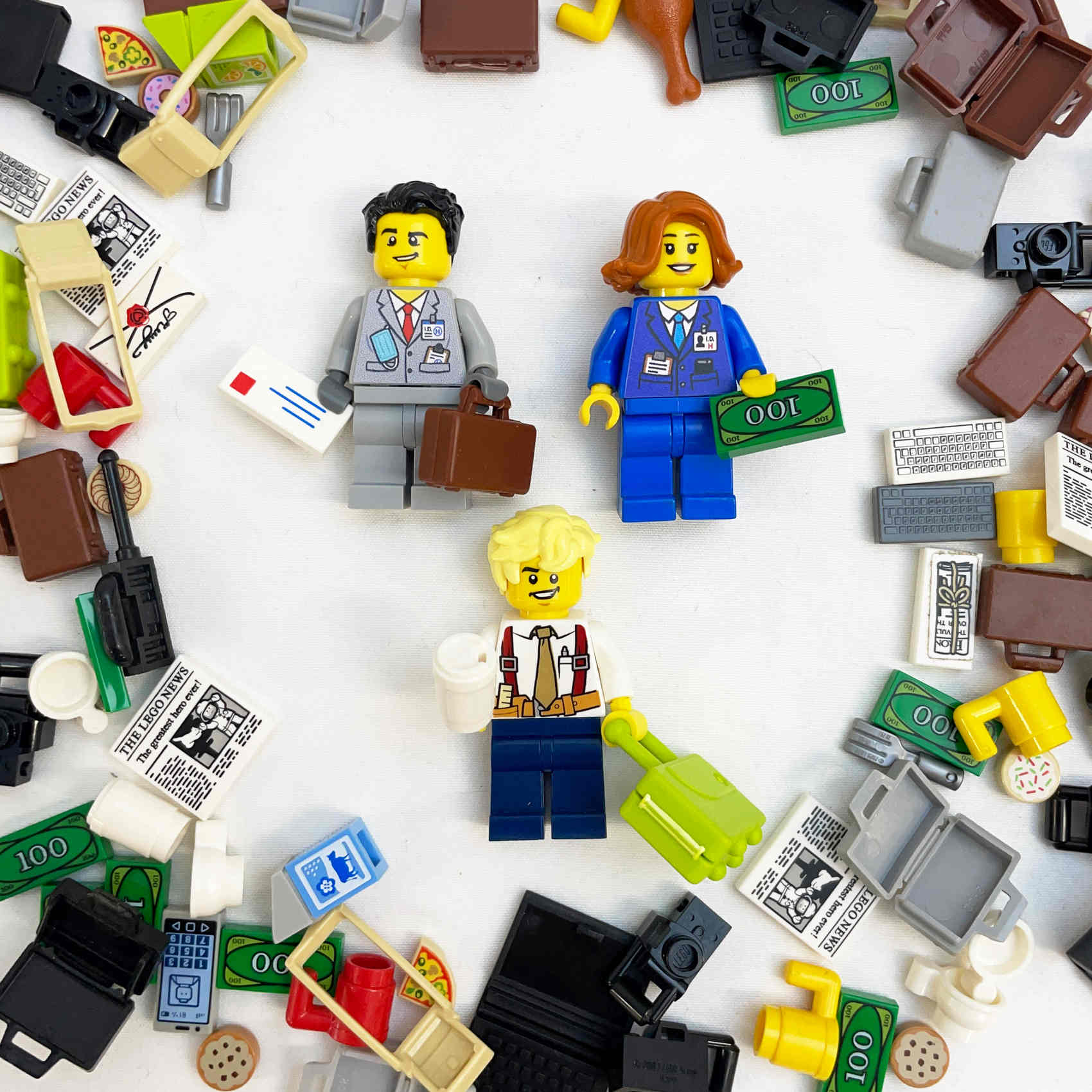 *Custom Upgrade* Corporate/Office/IT Accessories - Upgrade your build-a-figure package's LEGO® Minifigure accessories