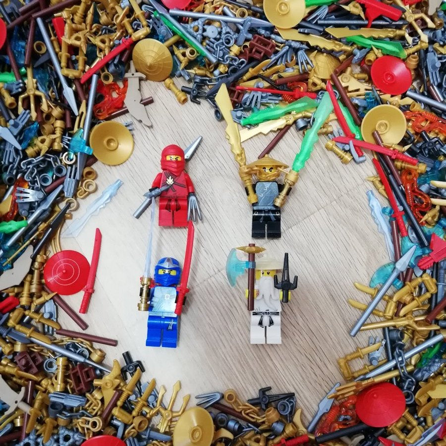 Ninjago Theme - Minifigure Accessories/Items Pack x25/50/100 Pcs