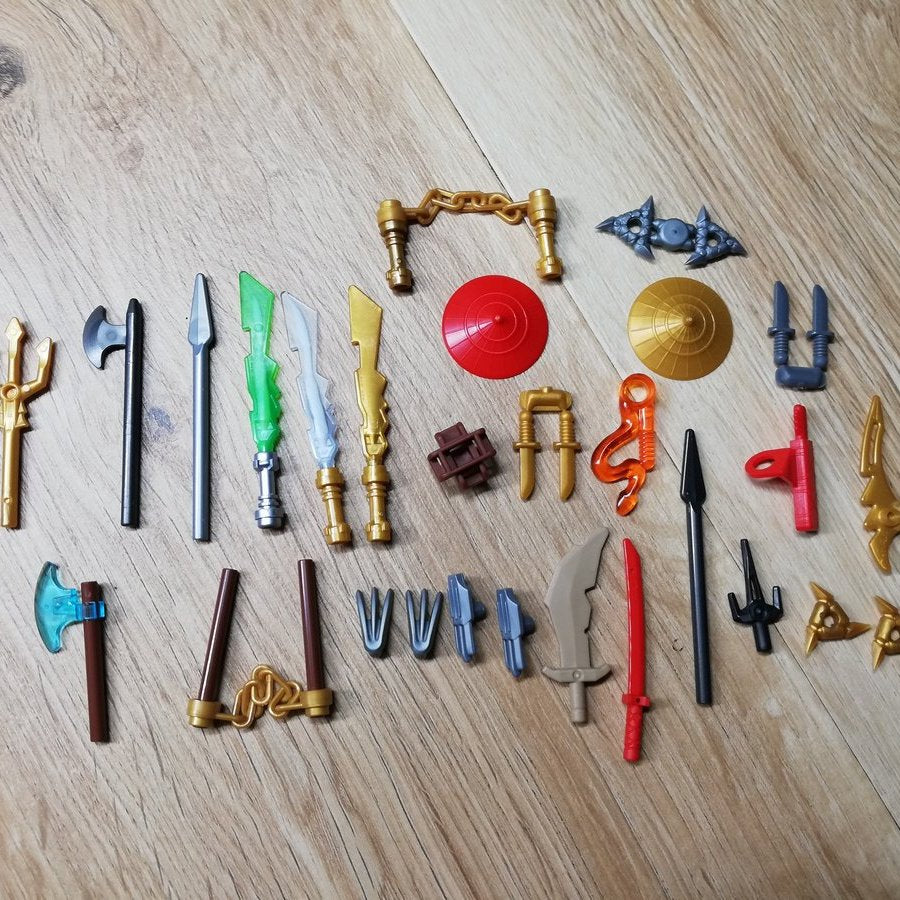 Ninjago Theme - Minifigure Accessories/Items Pack x25/50/100 Pcs