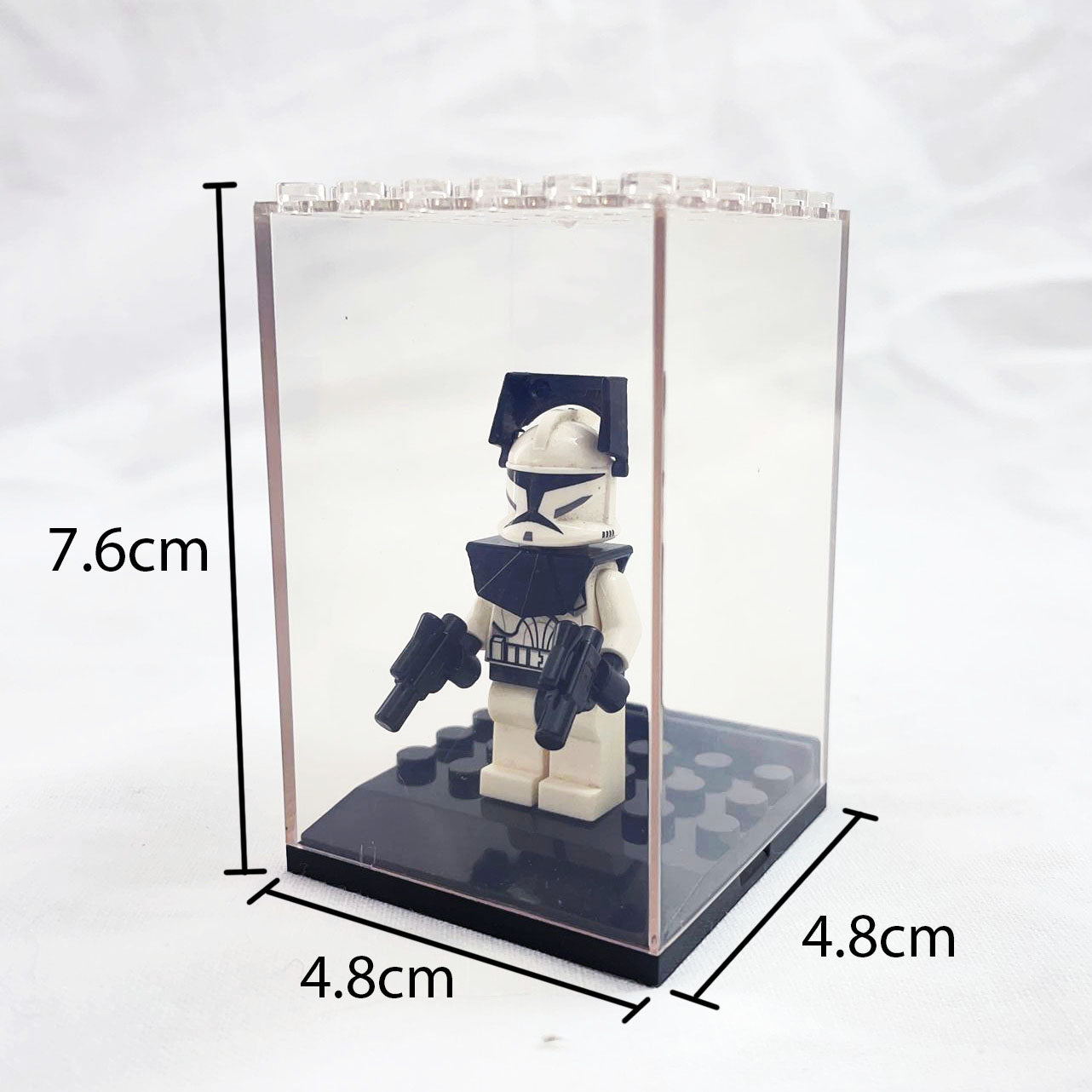 Display Cases For Minifigures - Stackable and with branding features  - Unbranded