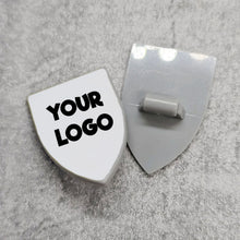 Load image into Gallery viewer, *Custom Upgrade* - Branded Shield - Corporate Gift - Branded with your LOGO/ART - For use with LEGO® Minifigures
