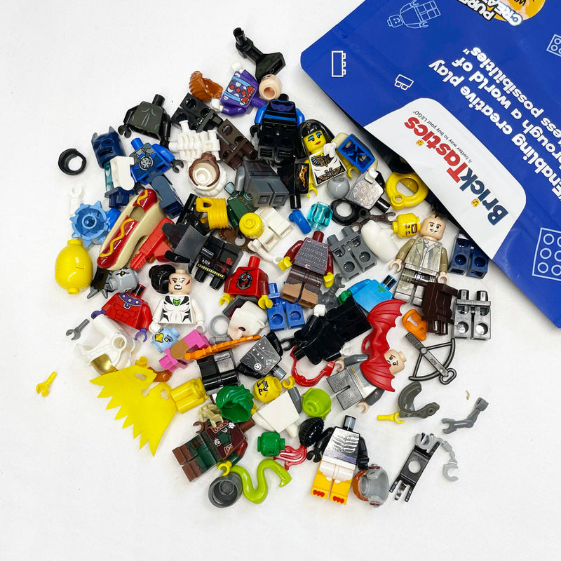BULK PARTS (50 grams) - Lucky Dip Minifigure Creativity Packs – High Quality Used LEGO