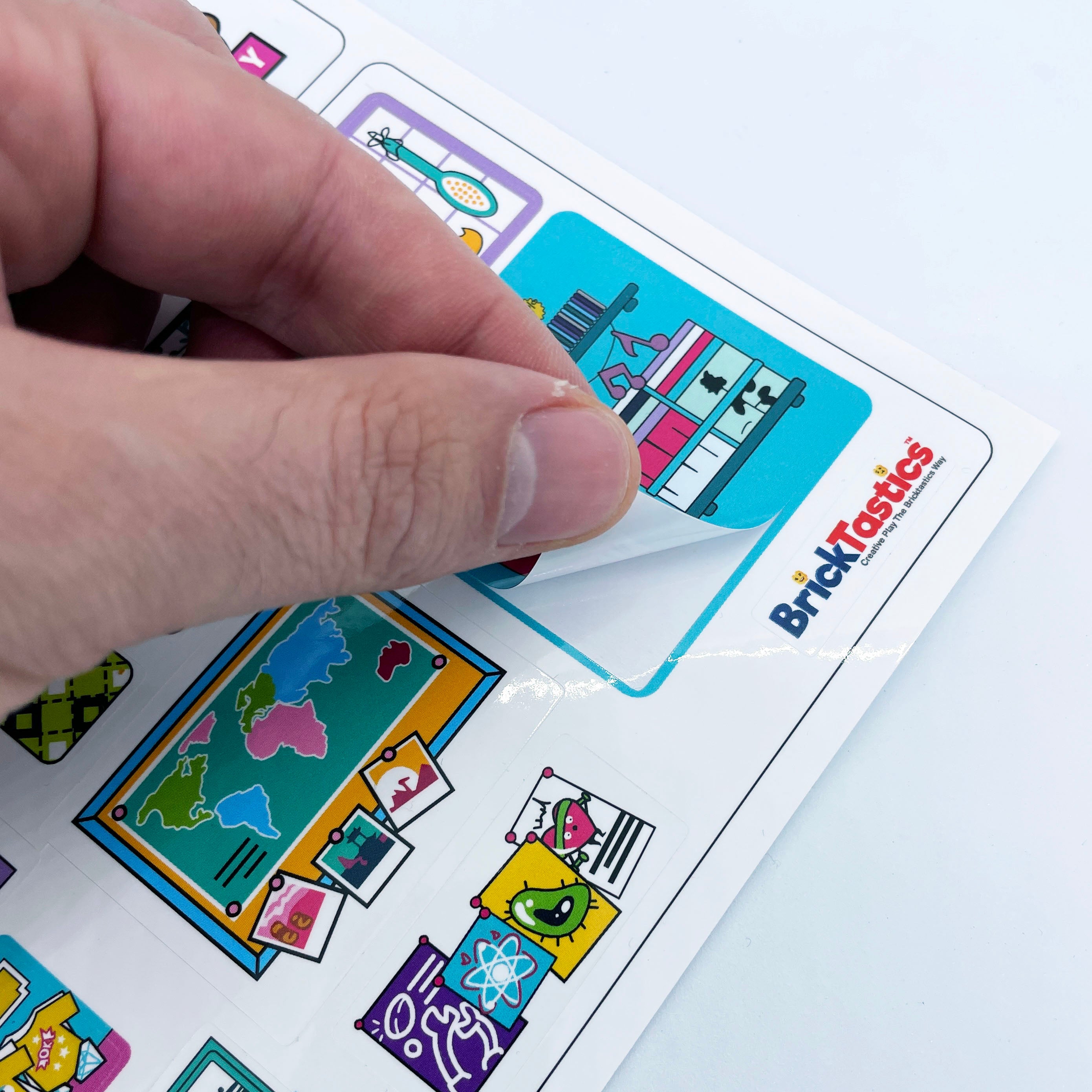 Sticker Sheet – Friends Inspired - Fits LEGO® Blocks