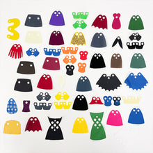 Load image into Gallery viewer, Clothing &amp; Cape Packs (x12 Piece Mix) Unbranded - For LEGO® Minifigures
