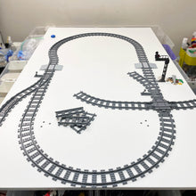 Load image into Gallery viewer, Train Tracks Railway Curved Section Piece x1 QTY - Unbranded Bricks
