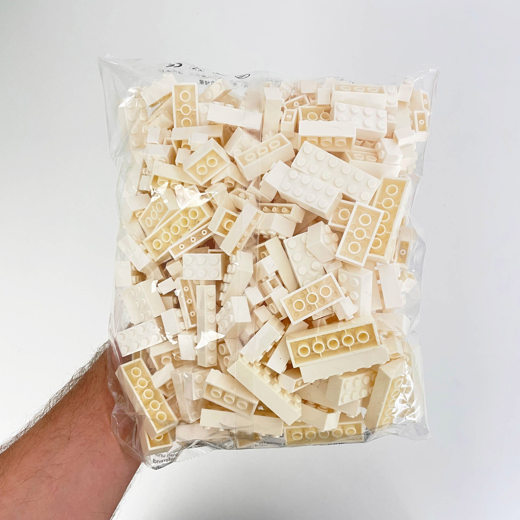 Basic Bricks Packs - 1x1, 1x2, 2x4, 2x4, 2x2+ stud - Choose your colour - 375+pcs (500g) Mix