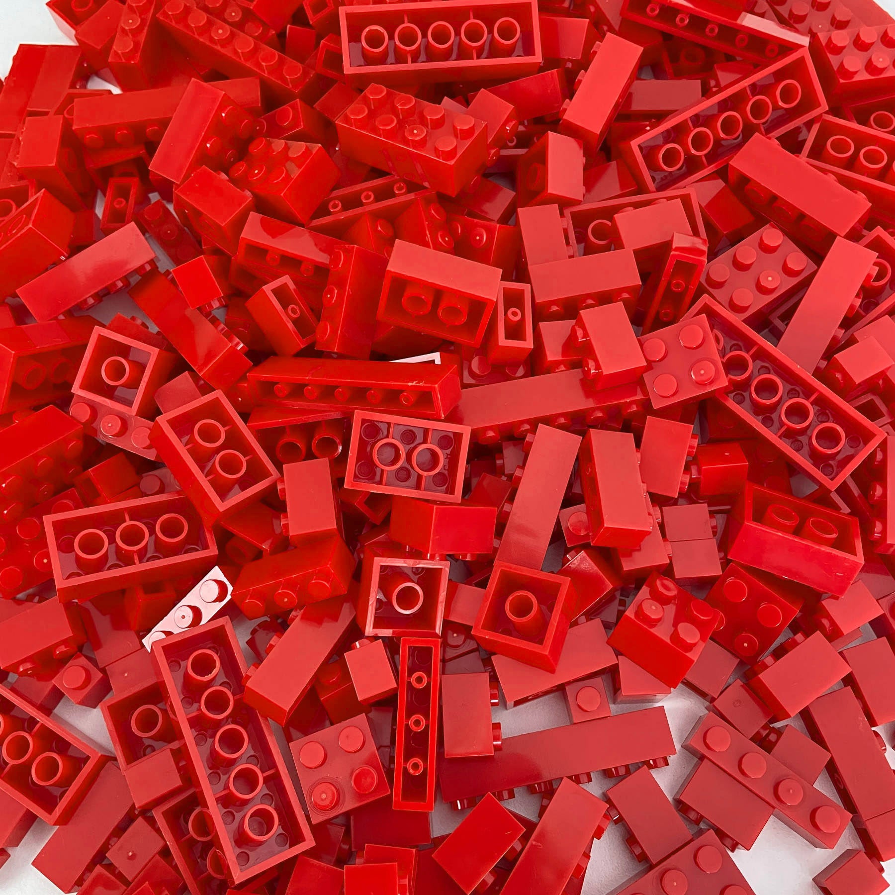 Basic Bricks Packs - 1x1, 1x2, 2x4, 2x4, 2x2+ stud - Choose your colour - 375+pcs (500g) Mix