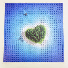 Load image into Gallery viewer, Tropical Island Printed 32x32 Stud - Unbranded Baseplate
