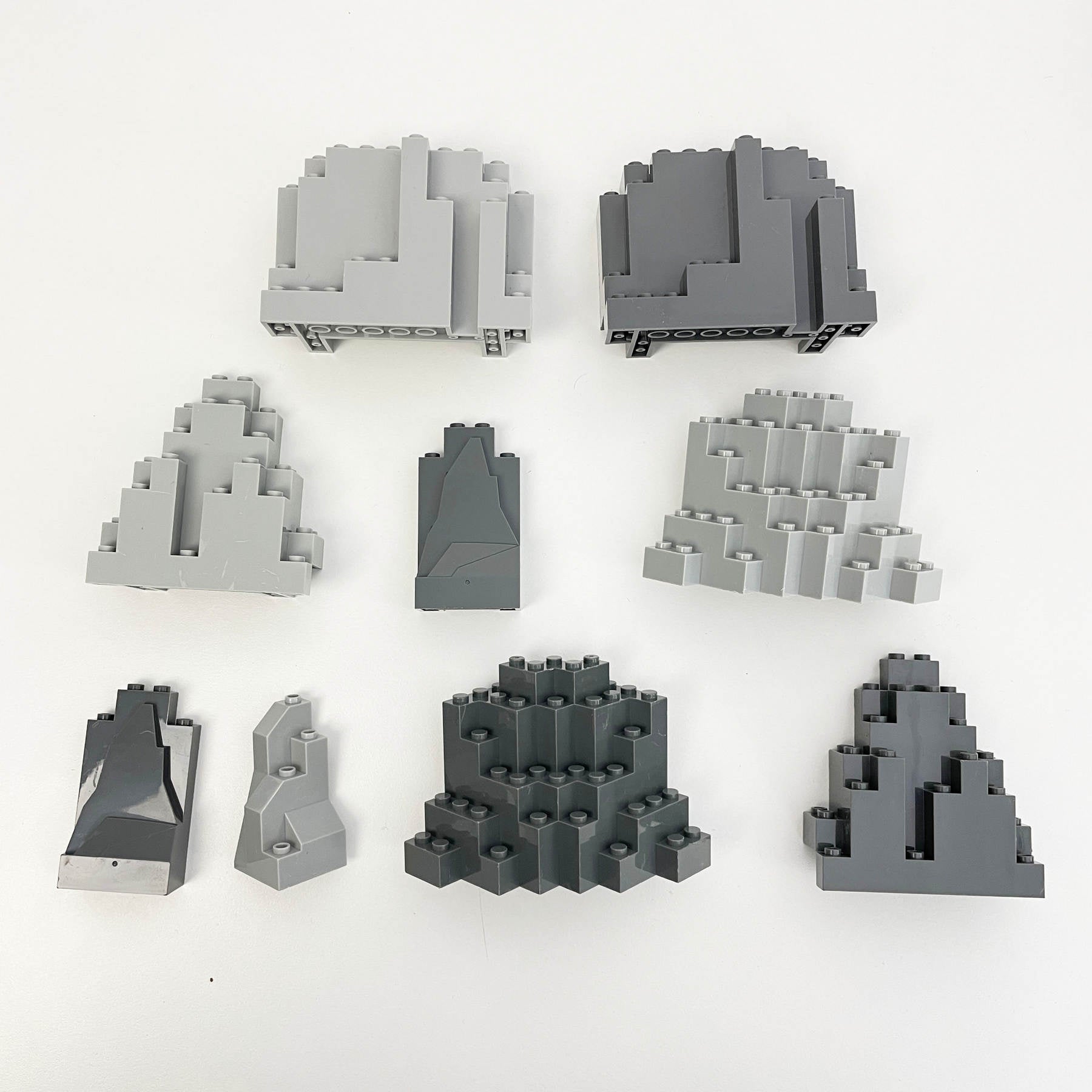 Building Block Rocks Lego Rocks Packs (LURP, BURP, MURP) - 15pcs - (200g) - Fits LEGO ...