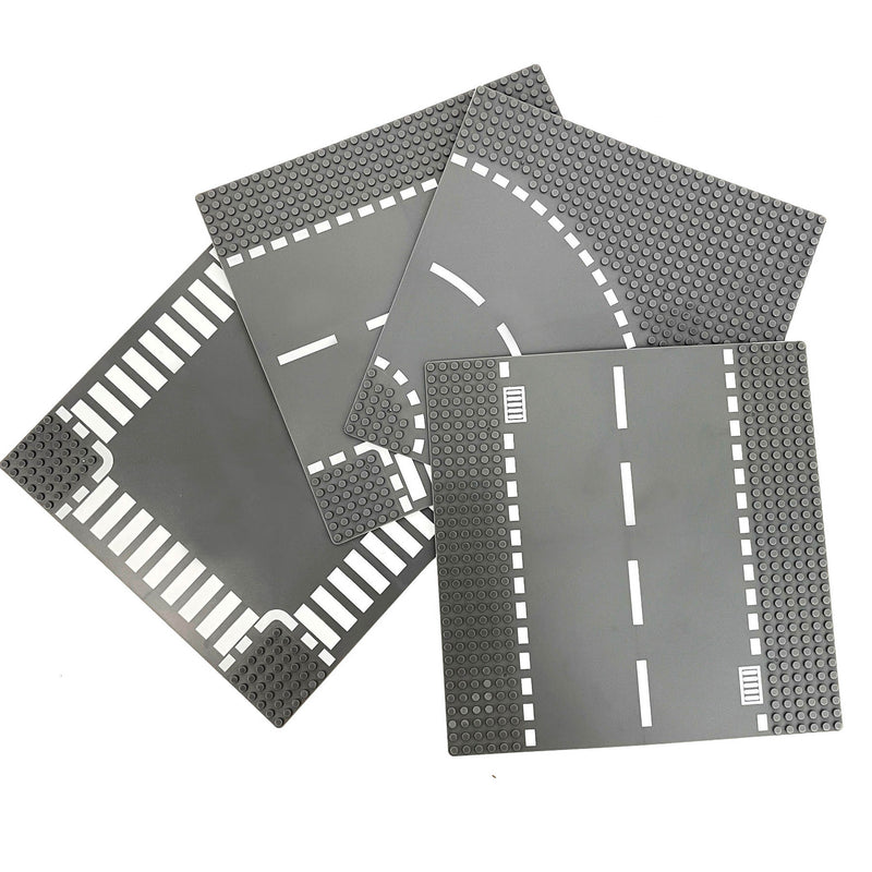 Printed Road Plates 32x32 Stud City Street Designs - Unbranded Baseplates